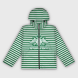 Ветровка с капюшоном женская Пограничные Войска, цвет: 3D-черный