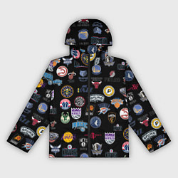 Ветровка с капюшоном женская NBA Pattern, цвет: 3D-черный