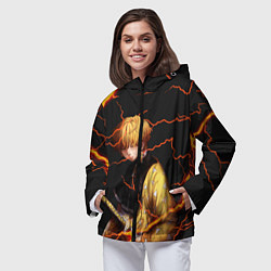 Ветровка с капюшоном женская KIMETSU NO YAIBA, цвет: 3D-черный — фото 2