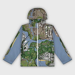 Ветровка с капюшоном женская San andreas, цвет: 3D-белый