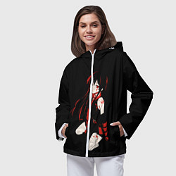 Ветровка с капюшоном женская Anime Girl, цвет: 3D-белый — фото 2