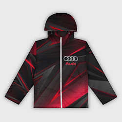Ветровка с капюшоном женская AUDI, цвет: 3D-белый