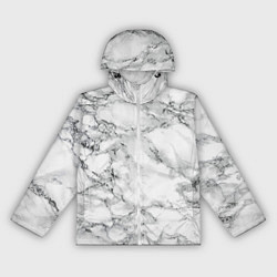 Ветровка с капюшоном женская Мрамор, цвет: 3D-белый