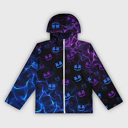 Ветровка с капюшоном женская Marshmello, цвет: 3D-белый