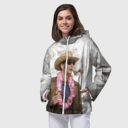 Ветровка с капюшоном женская FUNNY DOCTOR, цвет: 3D-белый — фото 2