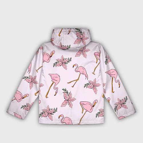Женская ветровка Розовый фламинго / 3D-Черный – фото 2