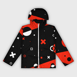 Ветровка с капюшоном женская ФИГУРКИ, цвет: 3D-белый