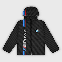 Ветровка с капюшоном женская BMW POWER CARBON, цвет: 3D-белый