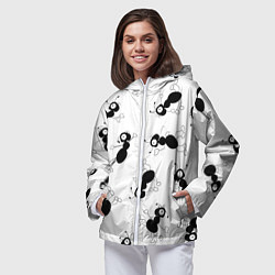 Ветровка с капюшоном женская Муравьи, цвет: 3D-белый — фото 2
