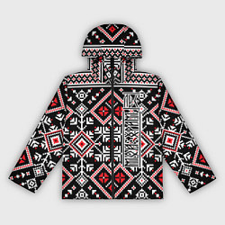 Ветровка с капюшоном женская Лес мой храм, цвет: 3D-черный