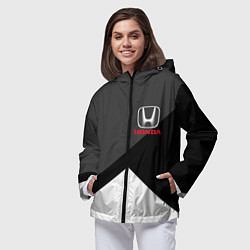 Ветровка с капюшоном женская HONDA, цвет: 3D-черный — фото 2