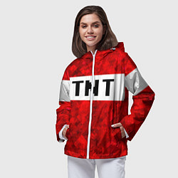 Ветровка с капюшоном женская Minecraft, цвет: 3D-белый — фото 2