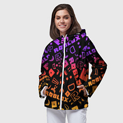 Ветровка с капюшоном женская Roblox, цвет: 3D-белый — фото 2