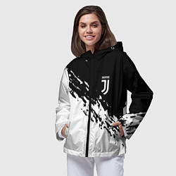 Ветровка с капюшоном женская JUVENTUS, цвет: 3D-черный — фото 2