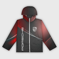 Ветровка с капюшоном женская PORSCHE, цвет: 3D-белый