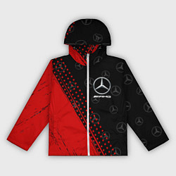 Ветровка с капюшоном женская MERCEDES МЕРСЕДЕС, цвет: 3D-белый