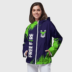Ветровка с капюшоном женская FREE FIRE ФРИ ФАЕР, цвет: 3D-белый — фото 2