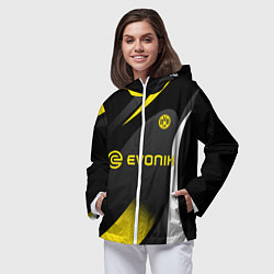 Ветровка с капюшоном женская BORUSSIA DORTMUND, цвет: 3D-белый — фото 2