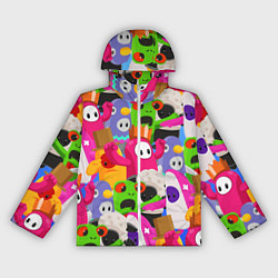 Ветровка с капюшоном женская Fall Guys, цвет: 3D-белый