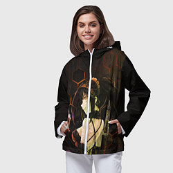 Ветровка с капюшоном женская Куруми Токисаки, цвет: 3D-белый — фото 2