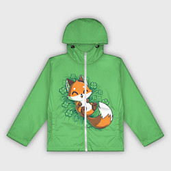 Ветровка с капюшоном женская Удачливый лис, цвет: 3D-белый