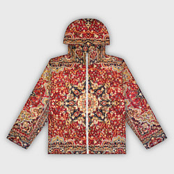 Ветровка с капюшоном женская Ковер на стене, цвет: 3D-белый