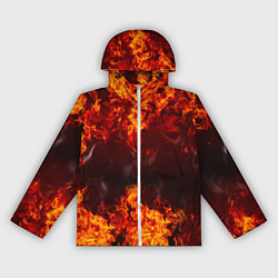 Ветровка с капюшоном женская Огонь, цвет: 3D-белый