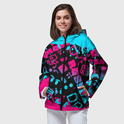 Ветровка с капюшоном женская Roblox, цвет: 3D-черный — фото 2