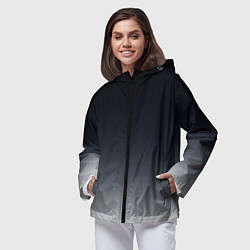 Ветровка с капюшоном женская Градиент, цвет: 3D-черный — фото 2