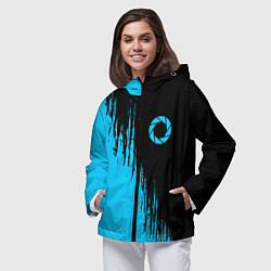 Ветровка с капюшоном женская PORTAL ПОРТАЛ, цвет: 3D-черный — фото 2