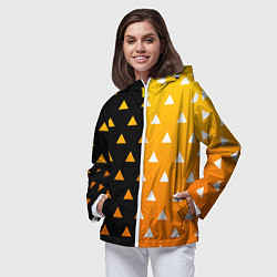 Ветровка с капюшоном женская ZENITSU ЗЕНИТСУ КИМОНО, цвет: 3D-белый — фото 2