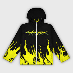Ветровка с капюшоном женская CYBERPUNK 2077, цвет: 3D-белый