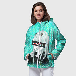 Ветровка с капюшоном женская Zero Two Хикка, цвет: 3D-белый — фото 2