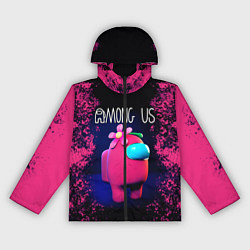 Ветровка с капюшоном женская AMONG US, цвет: 3D-черный