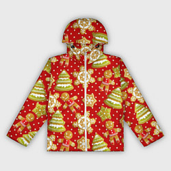 Ветровка с капюшоном женская С Новым Годом!, цвет: 3D-белый