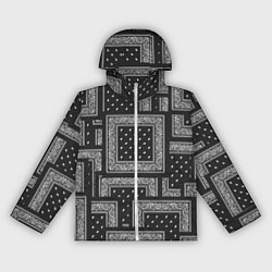 Ветровка с капюшоном женская 3D Бандана v black, цвет: 3D-белый