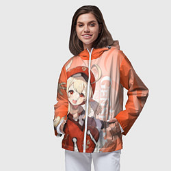 Ветровка с капюшоном женская GENSHIN IMPACT, КЛИ, цвет: 3D-белый — фото 2