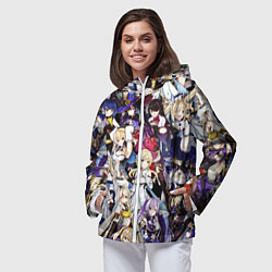 Ветровка с капюшоном женская GENSHIN IMPACT, цвет: 3D-белый — фото 2