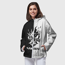Ветровка с капюшоном женская SAMURAI, цвет: 3D-белый — фото 2