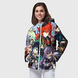 Ветровка с капюшоном женская Персонажи Genshin Impact, цвет: 3D-белый — фото 2