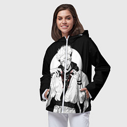 Ветровка с капюшоном женская Сукуна, цвет: 3D-белый — фото 2