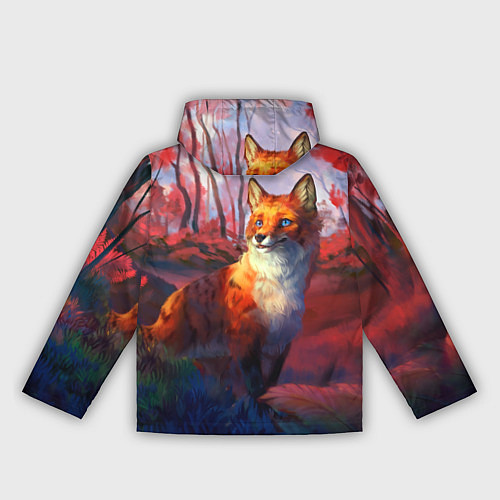 Женская ветровка Рыжая лиса / 3D-Черный – фото 2