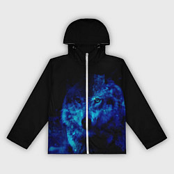 Ветровка с капюшоном женская Волк Вселенная, цвет: 3D-белый