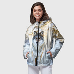 Ветровка с капюшоном женская Я зимой, цвет: 3D-черный — фото 2