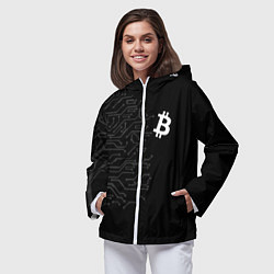 Ветровка с капюшоном женская БИТКОИН BITCOIN, цвет: 3D-белый — фото 2