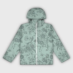 Женская ветровка Пионы и розы