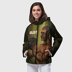 Ветровка с капюшоном женская Rust, цвет: 3D-черный — фото 2