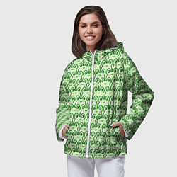 Ветровка с капюшоном женская Милые лягушки, цвет: 3D-белый — фото 2