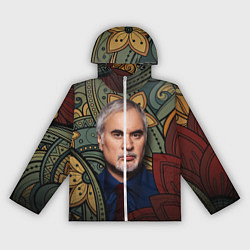 Ветровка с капюшоном женская Меладзе Цветы Мандала, цвет: 3D-белый