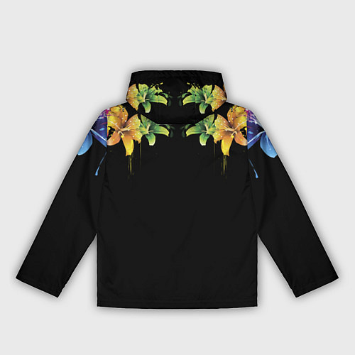 Женская ветровка Цветы / 3D-Черный – фото 2